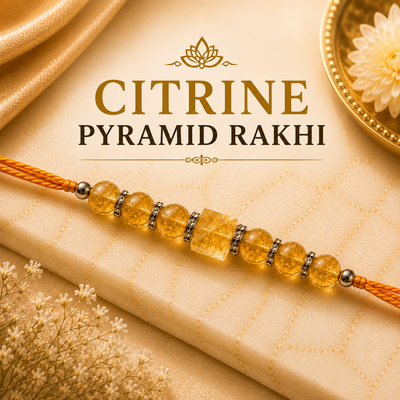 Citrine Pyramid Rakhi