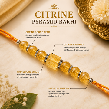 Citrine Pyramid Rakhi - 2