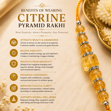 Citrine Pyramid Rakhi - 3