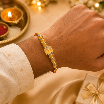 Citrine Pyramid Rakhi - 4