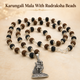Silver-Capped Rudraksha Karungali Mala with Lord Murugan Pendant