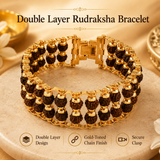 5 Mukhi Double layer with Single layer Rudraksha bracelet combo