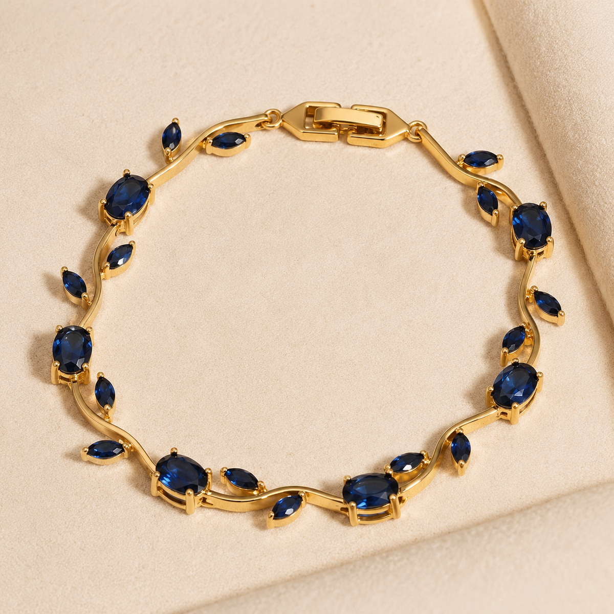 Blue tulip (Golden) Bracelet