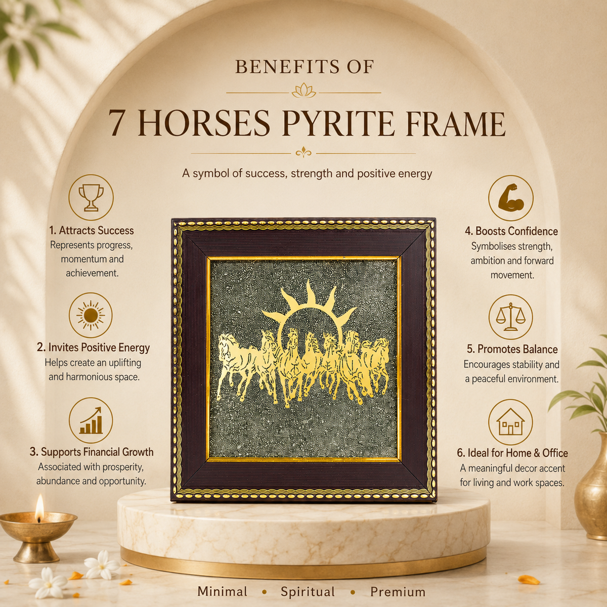 7 Horses Pyrite Frame