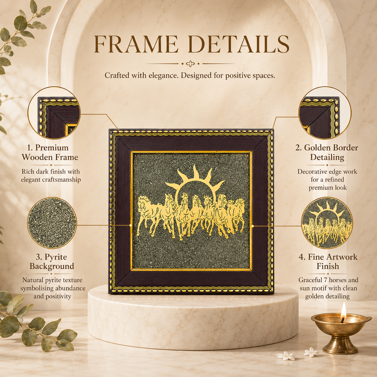 7 Horses Pyrite Frame