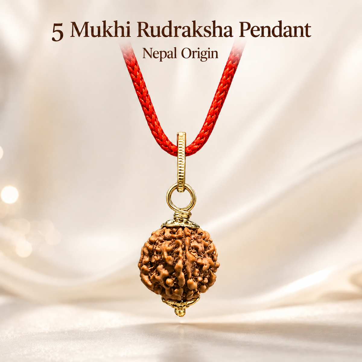 5 Mukhi Rudraksha pendent