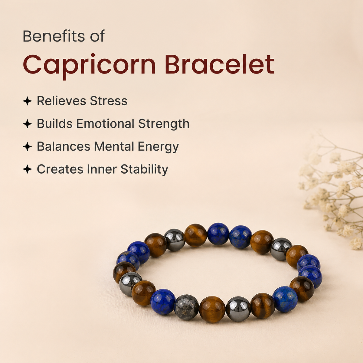Capricorn Natural Multi-Stone Bracelet