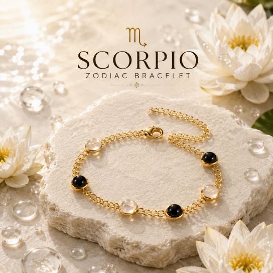 Scorpio Zodiac Gold Bracelet for Women