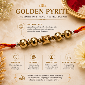 Golden Pyrite Rakhi - 2