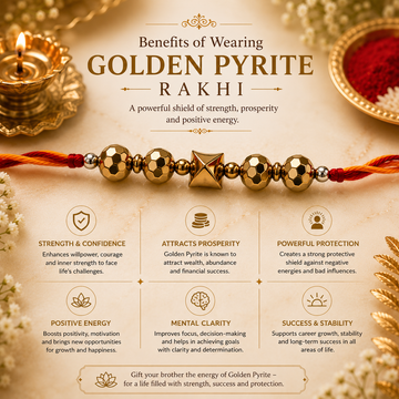 Golden Pyrite Rakhi - 3