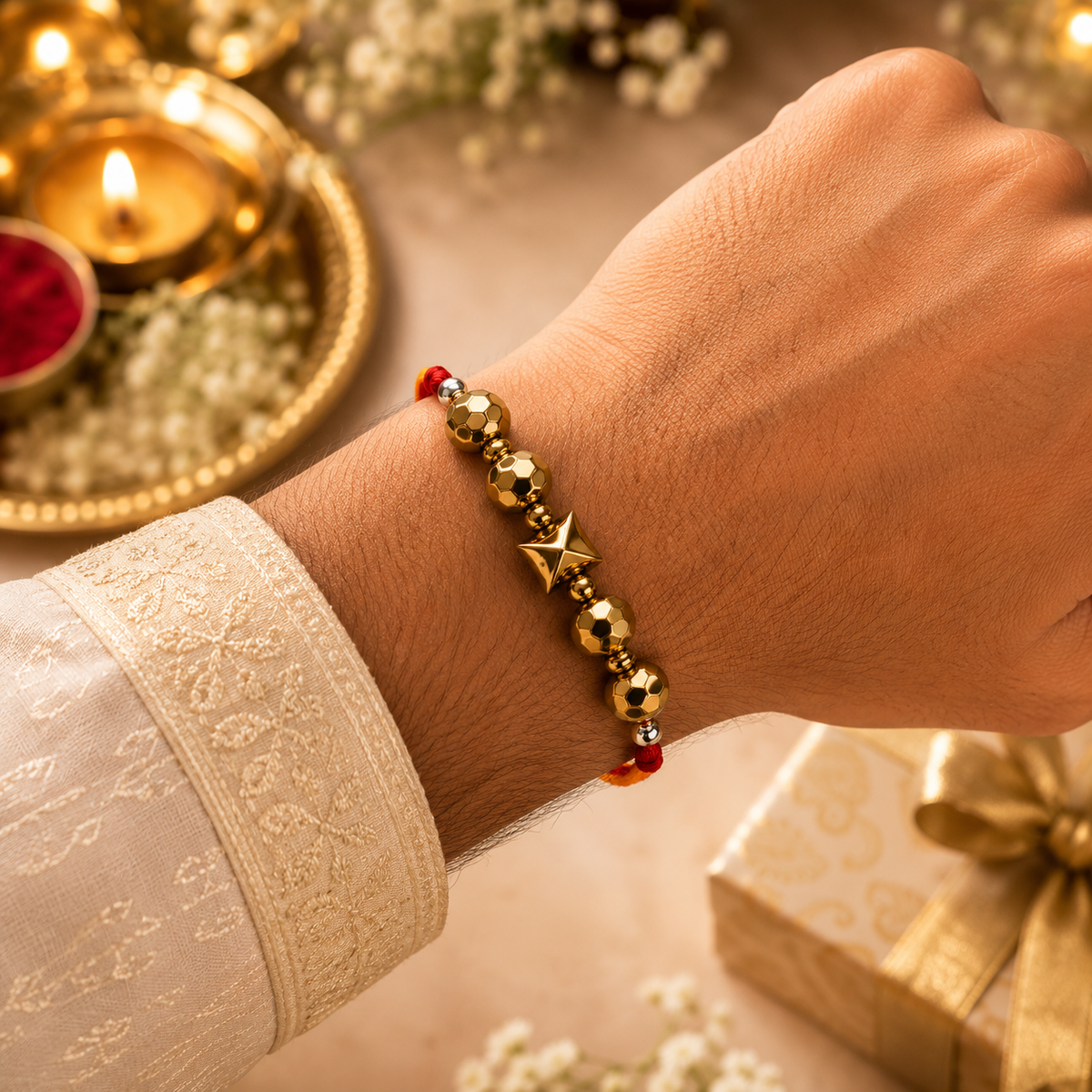 Golden Pyrite Rakhi