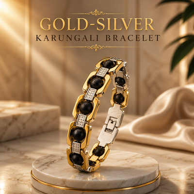 Gold-Silver Karungali Bracelet
