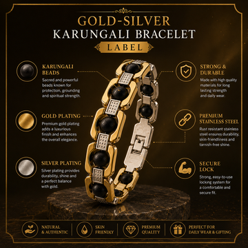 Gold-Silver Karungali Bracelet - 2
