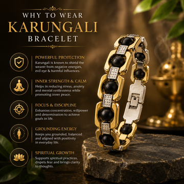 Gold-Silver Karungali Bracelet - 3