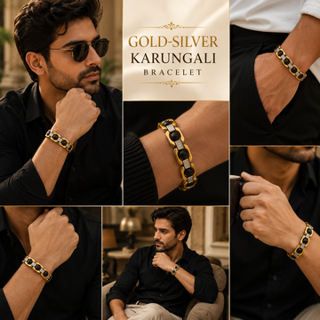 Gold-Silver Karungali Bracelet - 5