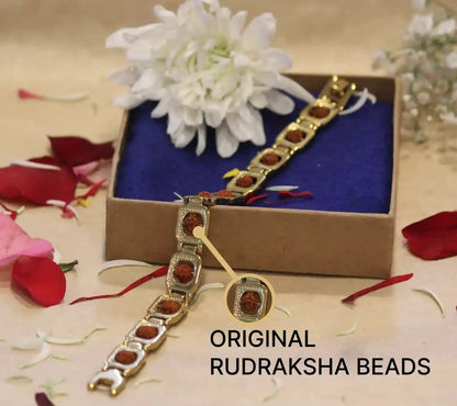 Gold-Plated Rudraksha Bracelet