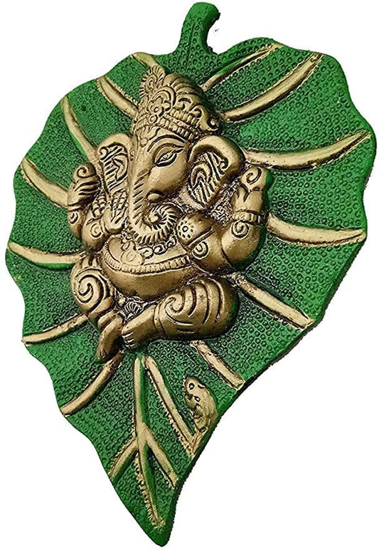 Green Metal Patta Ganesh Hanging
