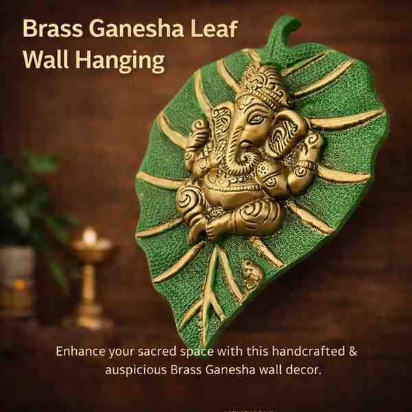 Green Metal Patta Ganesh Hanging