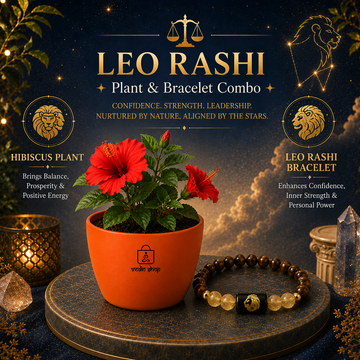 Leo Royal Energy Combo – Hibiscus Plant & Zodiac Bracelet - 1