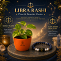 Libra Rashi Prosperity Combo – Money Plant & Zodiac Bracelet