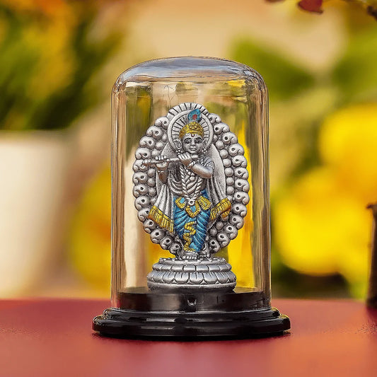 Lord Krishna Silver Idol