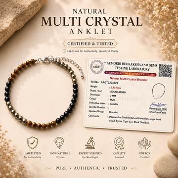 Natural Multi Crystal Anklet - 3