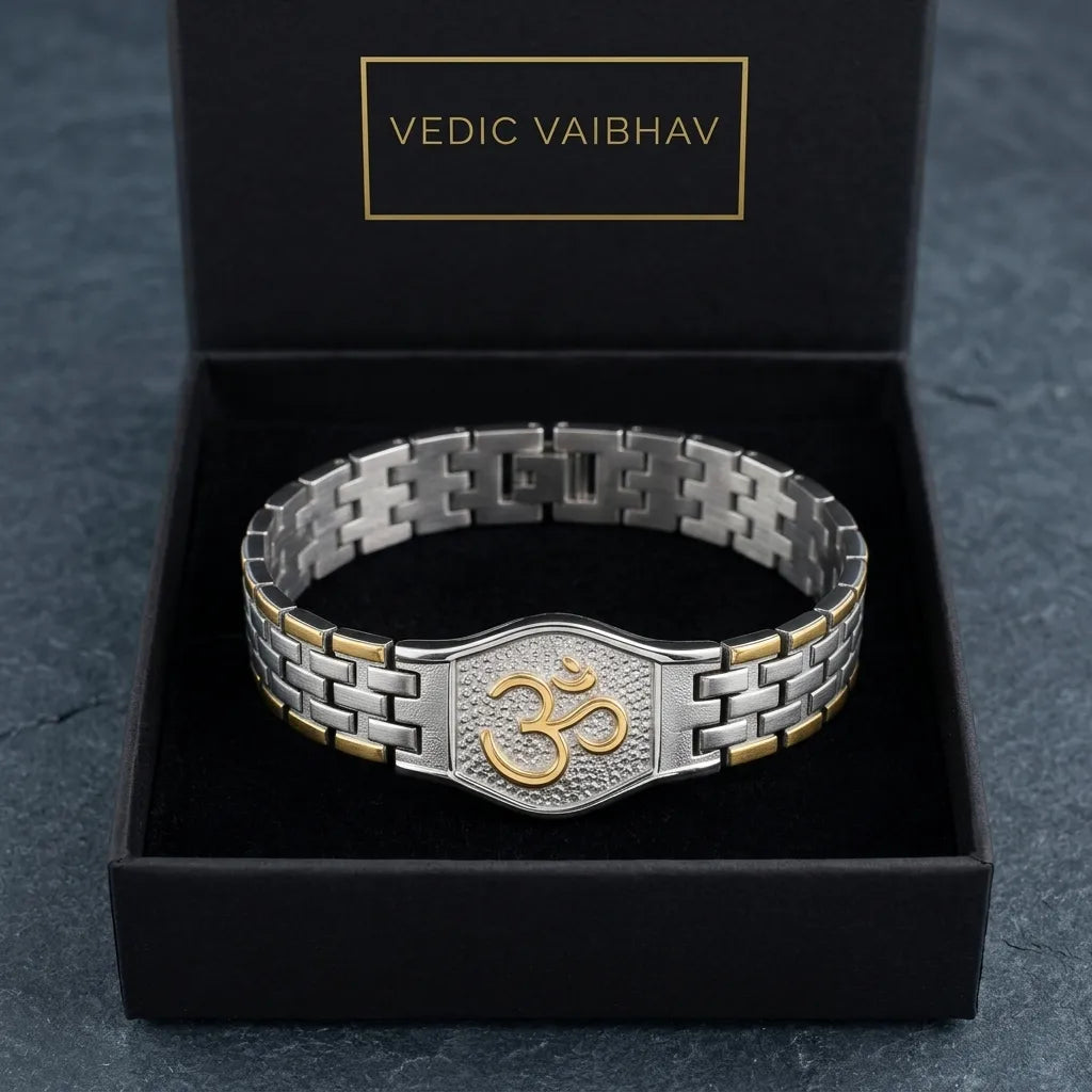 Om Bracelet for Men in a Vedic Vaibhav gift box