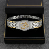 Om Bracelet for Men inside an open black gift box