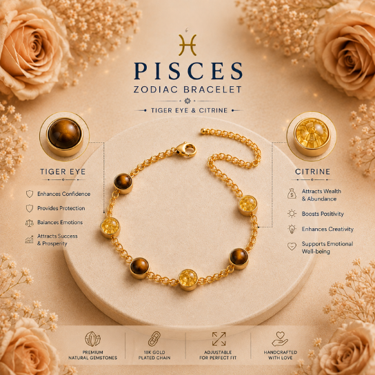 Pisces Zodiac Bracelet for Women