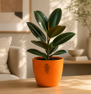 Rubber Plant — Ganesha's Ficus रबड़ प्लांट (Ficus elastica) - 3