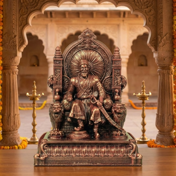 Chhatrapati Shivaji Maharaj Statue Small Brown