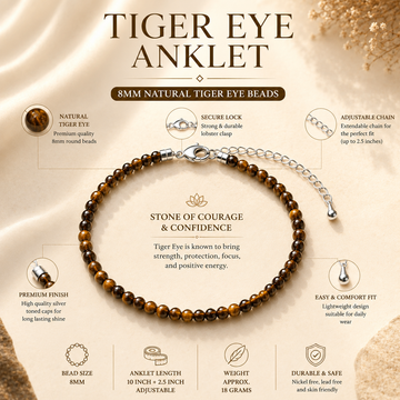 Tiger Eye Anklet - 2
