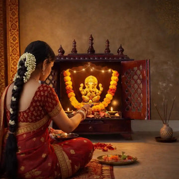 Wooden Devotional Temple for Home - 2