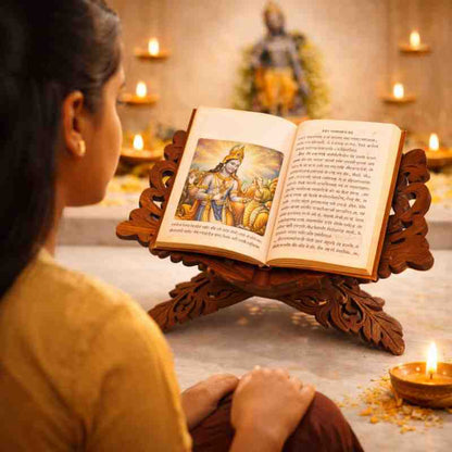 Wooden Book Stand Rail