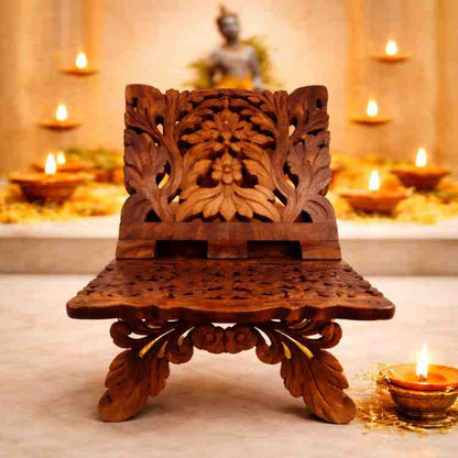 Wooden Book Stand Rail