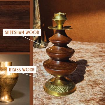 Wooden Home Decorative Single Agar Batti Stand Showpiece - 1