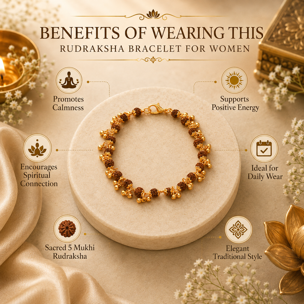 Rudraksha Bracelet for Women