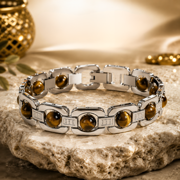 Silver Tiger Eye Bracelet - 1