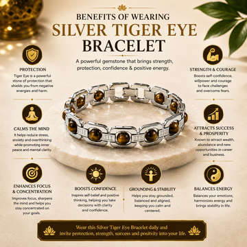 Silver Tiger Eye Bracelet - 3