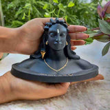 Dhyana Mudra Adiyogi Shiva Black Idol - 8 Inch