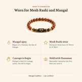 Aries Zodiac Red Jasper & Tiger's Eye Bracelet, what it is worn for