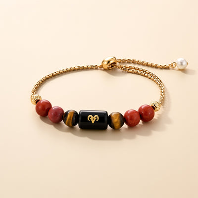 Aries Zodiac Slider Bracelet for Women