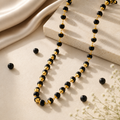 Gold Plated Eternal Karungali Mala - Natural Ebony Wood(54 beads, 8mm)
