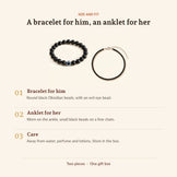 Black Obsidian Combo for Him & Her, size and contents