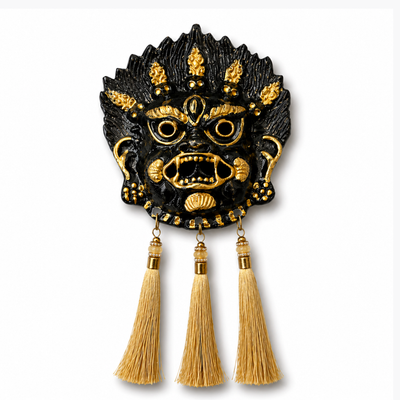 Kirtimukh  Wall Hanging |  Black | With Tassel