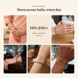 Blue Tulip Gold Tone Bracelet, worn across India