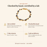 Blue Tulip Gold Tone Bracelet, why Vedic Shop