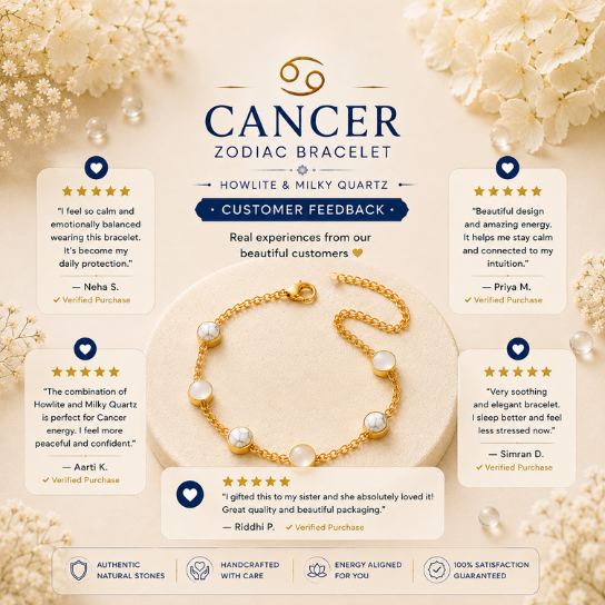 Cancer Zodiac Bracelet for Women