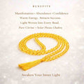 Citrine Dyed Mala Necklace 108 Mala Beads