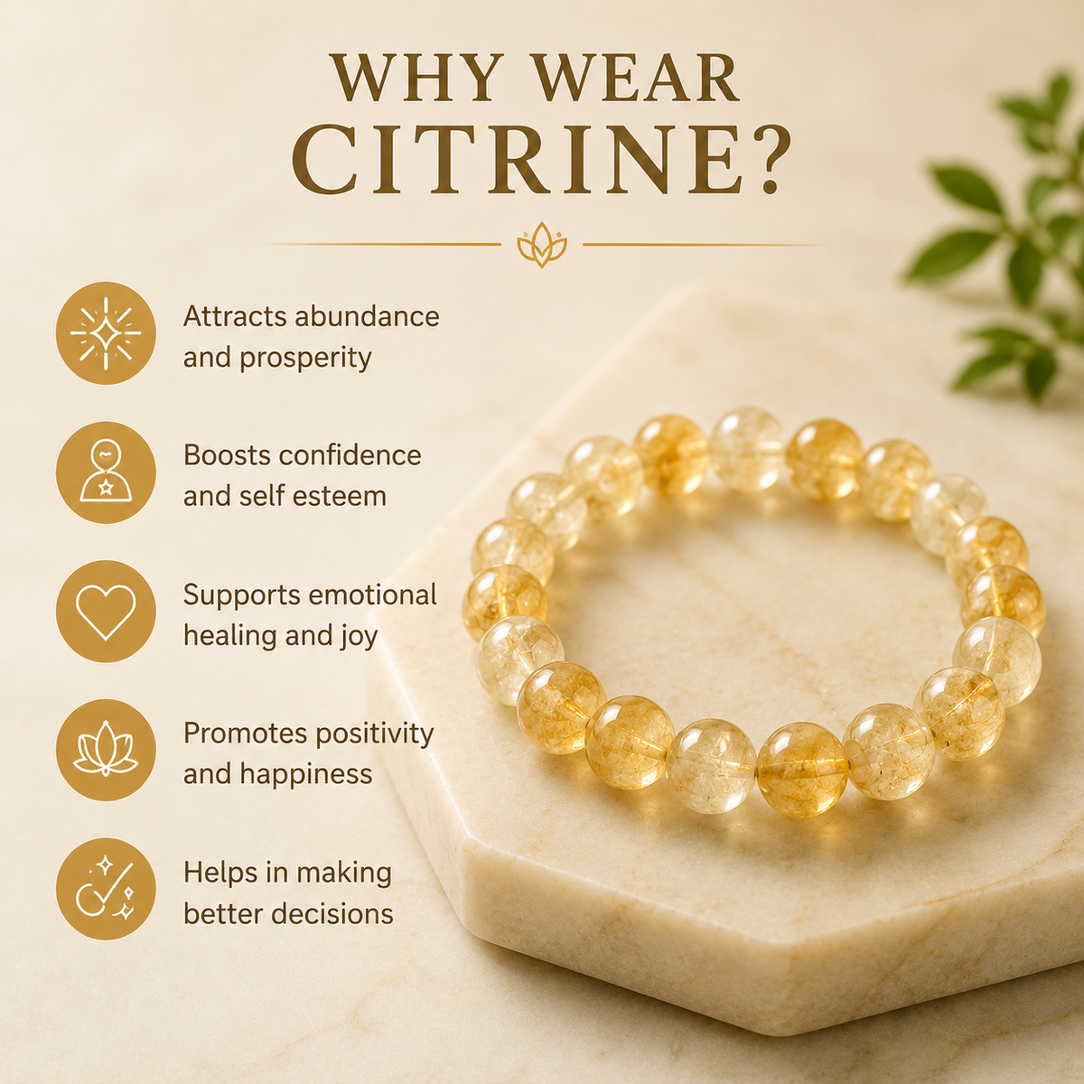 Natural Citrine Bracelet